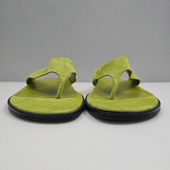 Vionic Agave Toe Post Sandal Womens 10 Green Suede Slip On Comfort Arch Support - Picture 6 of 13